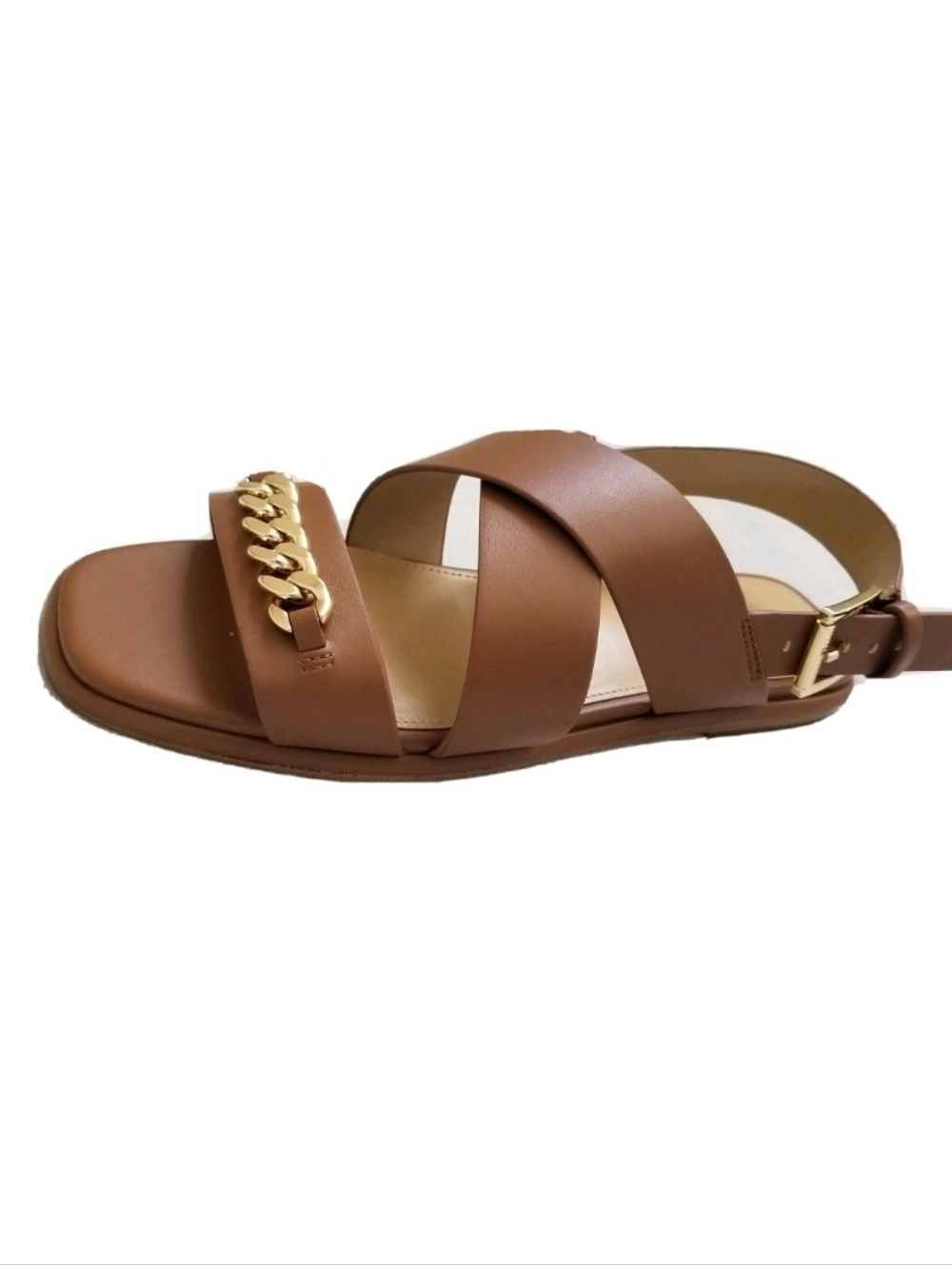 🆕 🌹 MICHAEL Michael Kors Cris Cross Brown Flat Sandals 6.5M (retail $125) - Picture 12 of 12